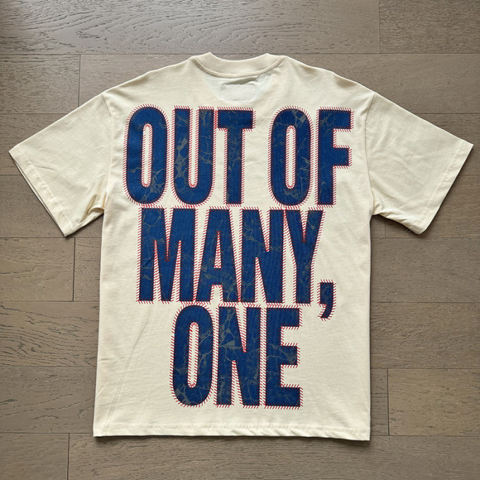 1:1 quality version No.13 Baseball Skullman Print Washed Version Tee 2 colors