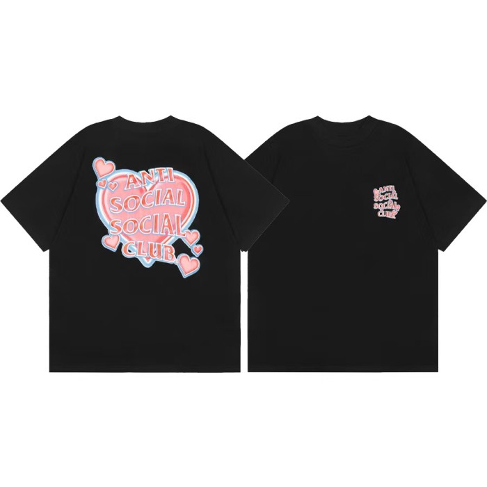 Anti Social Slogan Rose Love Bear Printed Tee 20 colors