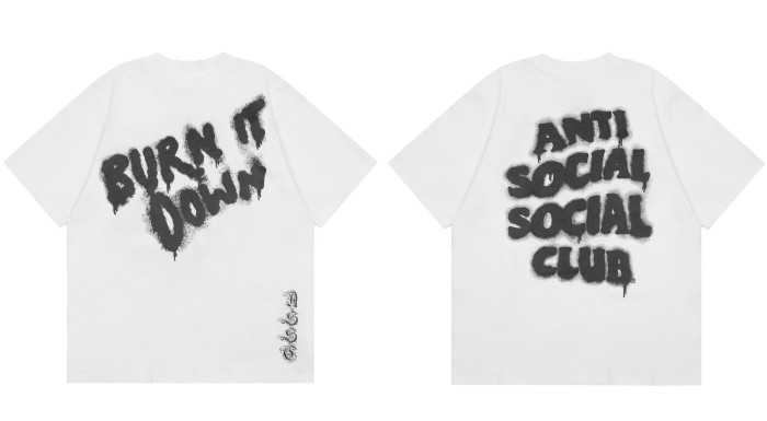 Anti Social Slogan Rose Love Bear Printed Tee 20 colors