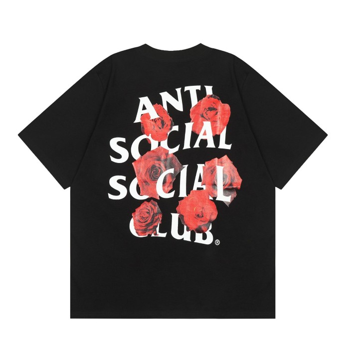 Anti Social Slogan Rose Love Bear Printed Tee 20 colors