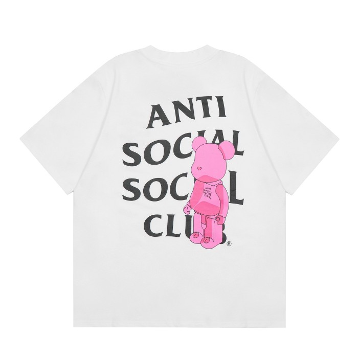 Anti Social Slogan Rose Love Bear Printed Tee 20 colors