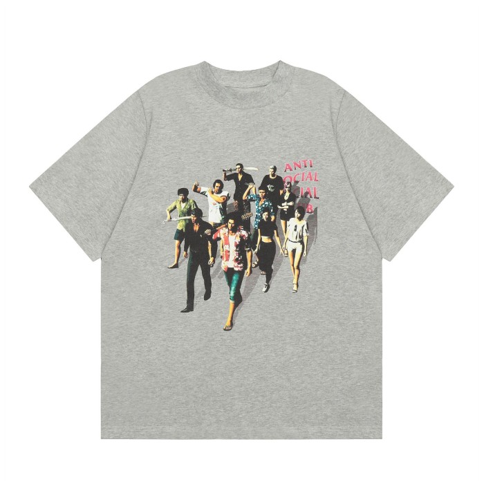 Anti Social Slogan Rose Love Bear Printed Tee 20 colors