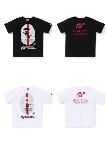 [buy more save more] Racing Co-Branded Big Ape Head Back Letter Printed Tee for kids 2 colors