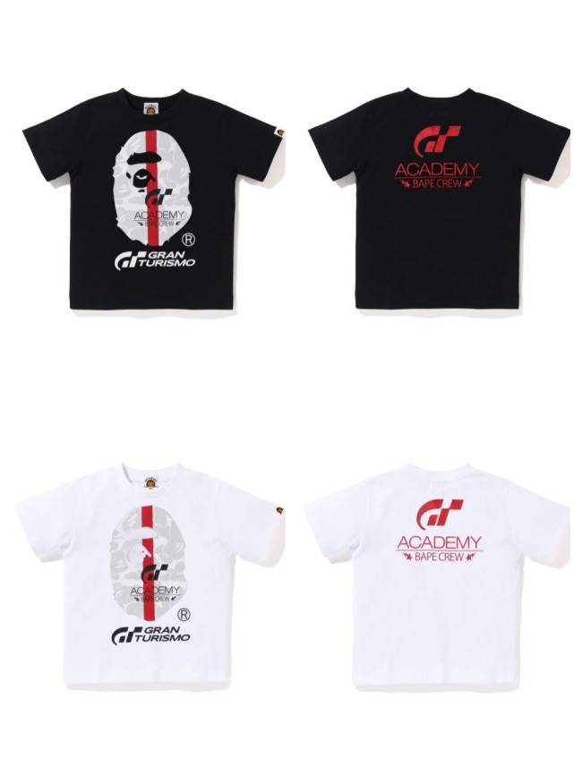 [buy more save more] Racing Co-Branded Big Ape Head Back Letter Printed Tee for kids 2 colors