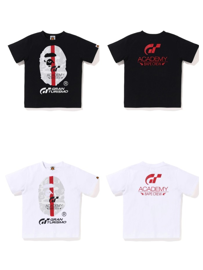 [buy more save more] Racing Co-Branded Big Ape Head Back Letter Printed Tee for kids 2 colors
