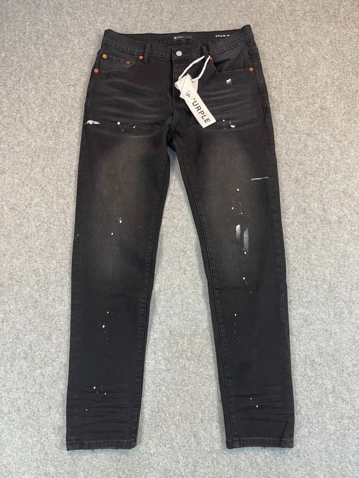   1:1 quality version Classic Black White Ink Dot Jeans