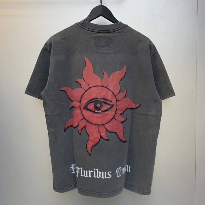 Street Rose Letter Printed Washed Version Tee 2 colors