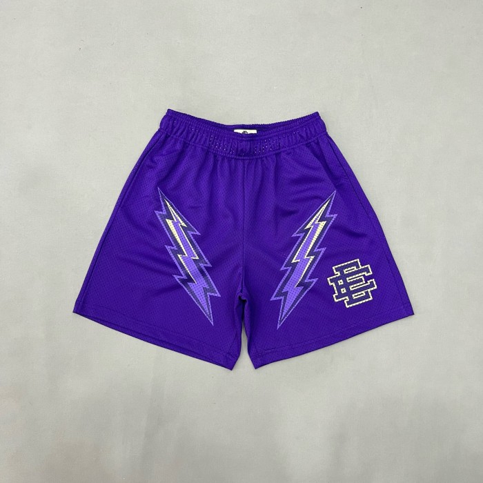 1:1 quality version 24ss Lightning Logo Print Breathable Mesh Shorts 2 colors