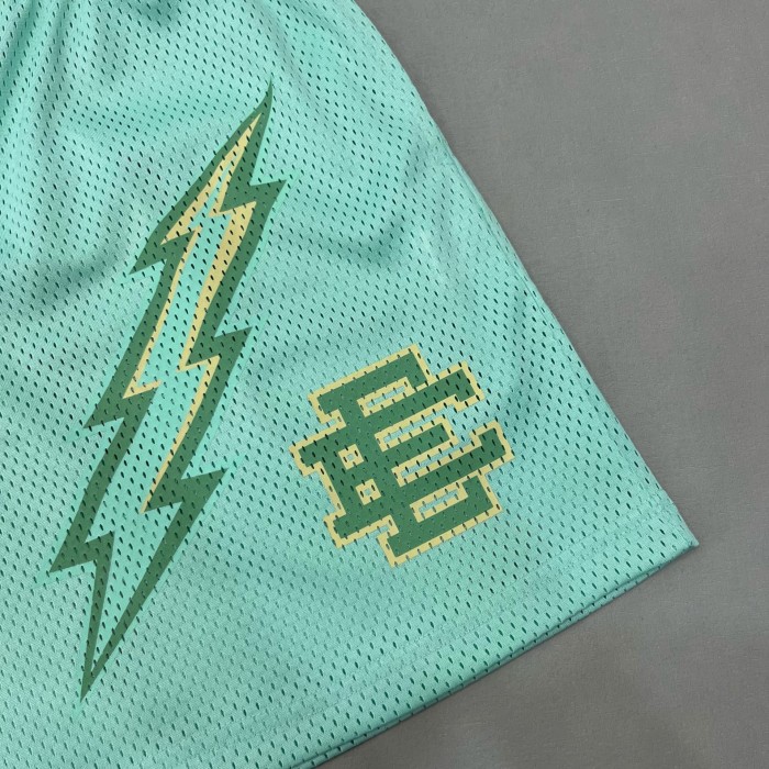 1:1 quality version 24ss Lightning Logo Print Breathable Mesh Shorts 2 colors