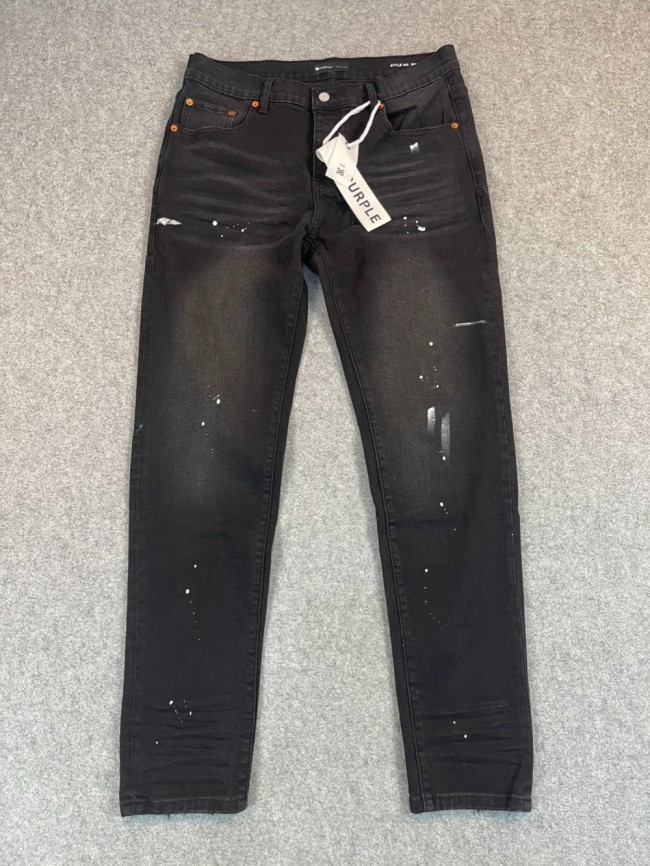   1:1 quality version Classic Black White Ink Dot Jeans