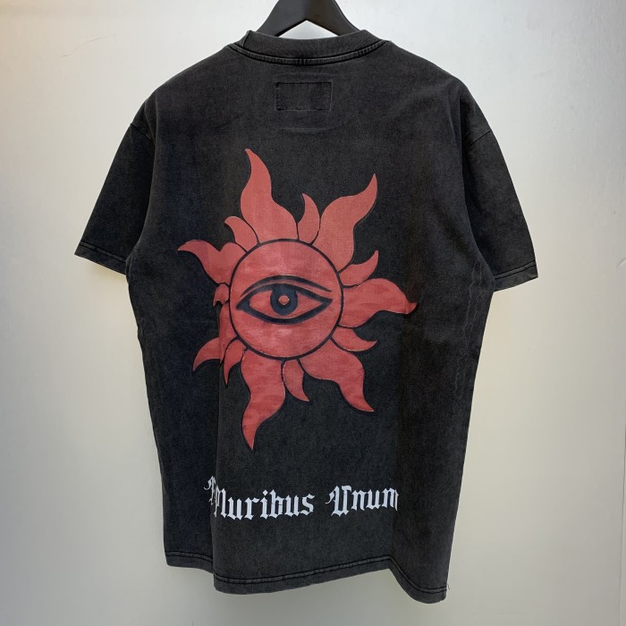 Street Rose Letter Printed Washed Version Tee 2 colors