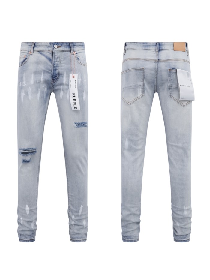 [buy more save more] White Painted Old Ripped Jeans
