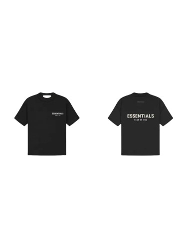 1:1 quality version Flocked Letter Logo tee