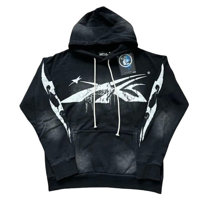 [Buy One Get One Free]  Flow Paint Inkjet Logo Aged  hoodie & pants set