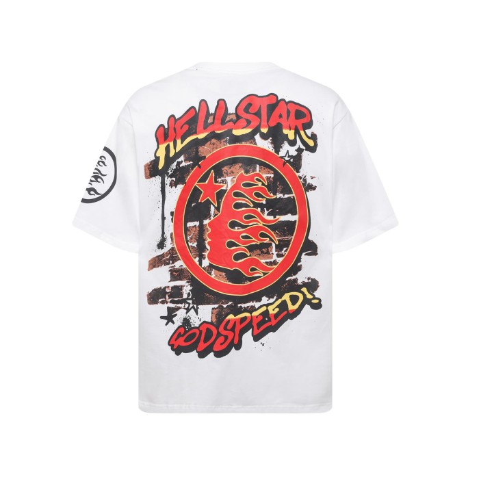 Racing Flag Letter Logo Print Tee 2 colors