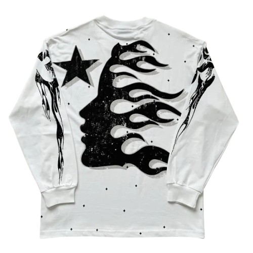 Full Star Portrait Printed Long Sleeve T-Shirt