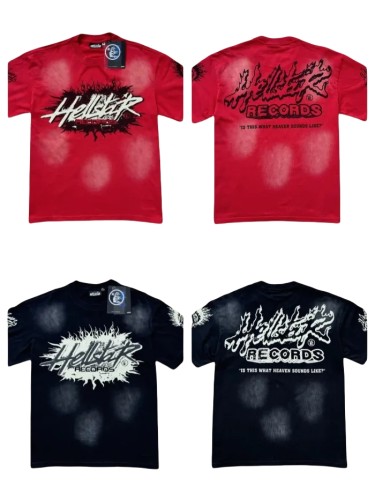 Explosive Flame Letter Logo Washed Version Tee 2 colors