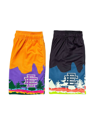 1:1 quality version Pine Forest Scene Printed Breathable Shorts 2 colors