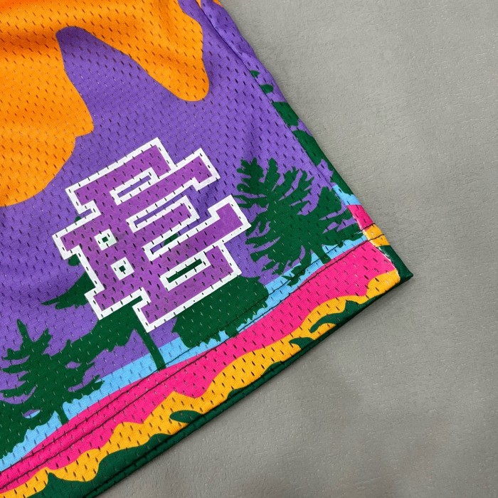 1:1 quality version Pine Forest Scene Printed Breathable Shorts 2 colors