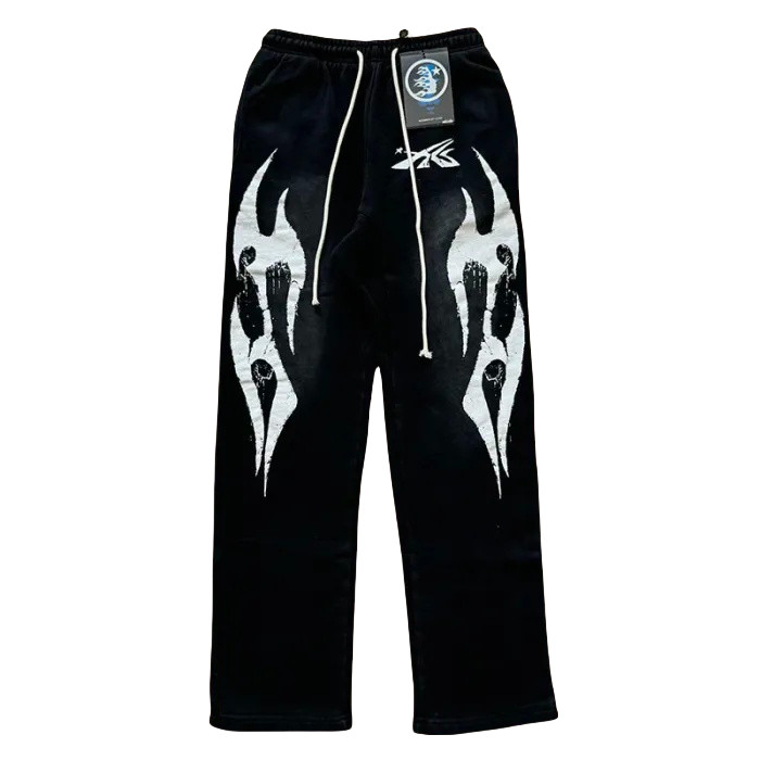 [Buy One Get One Free]  Flow Paint Inkjet Logo Aged  hoodie & pants set