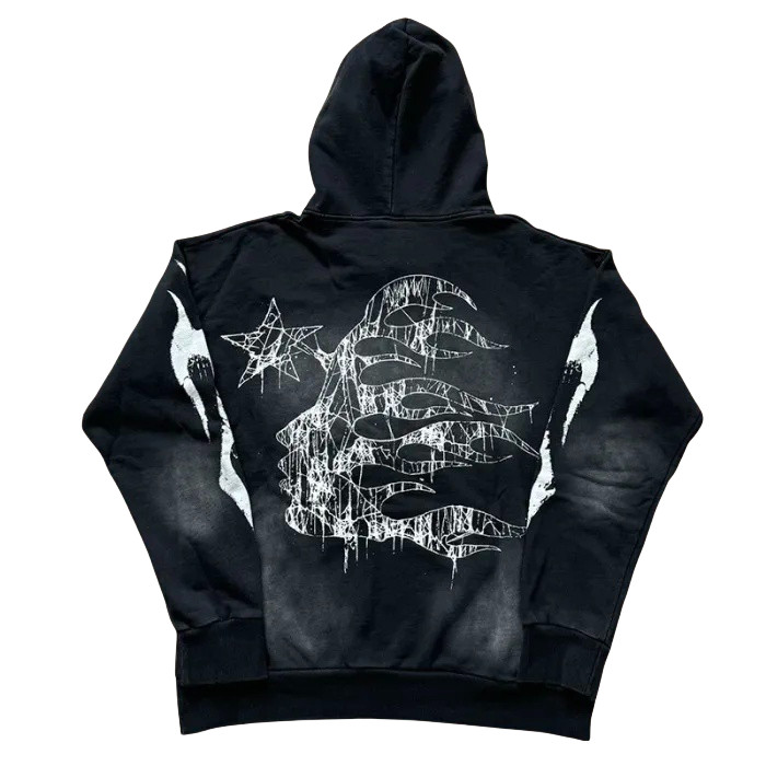 [Buy One Get One Free]  Flow Paint Inkjet Logo Aged  hoodie & pants set