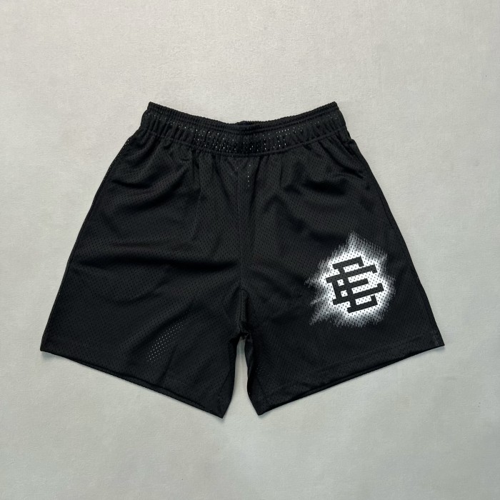 1:1 quality version White lacquered black logo beach shorts