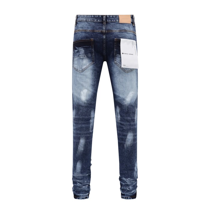 Painted Deep Blue Jeans