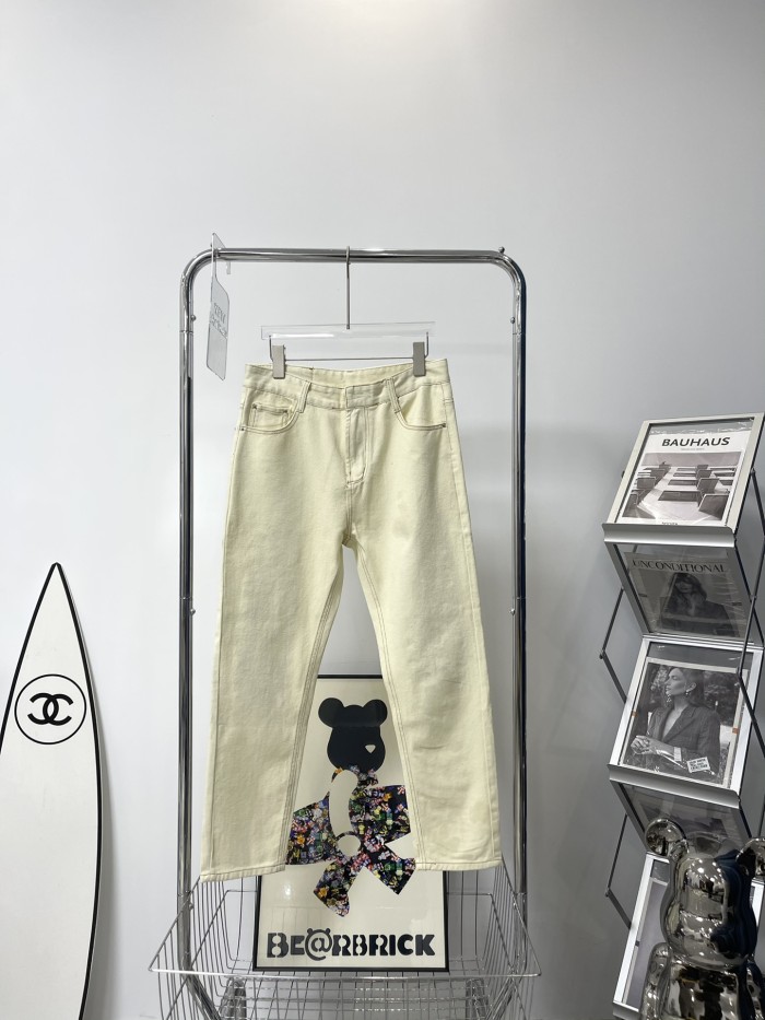 Auspicious Clouds Big M Embroidered Jeans