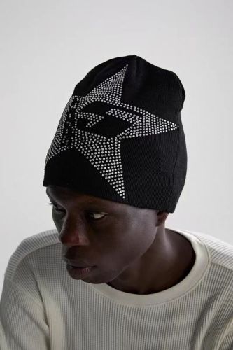 1:1 quality version Rhinestone Logo Knit Cold Beanie