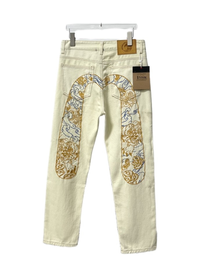 Auspicious Clouds Big M Embroidered Jeans