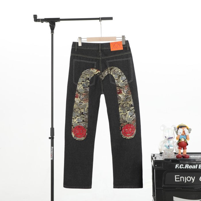 Heavy Duty Golden Dragon Jacquard Embroidered Jeans