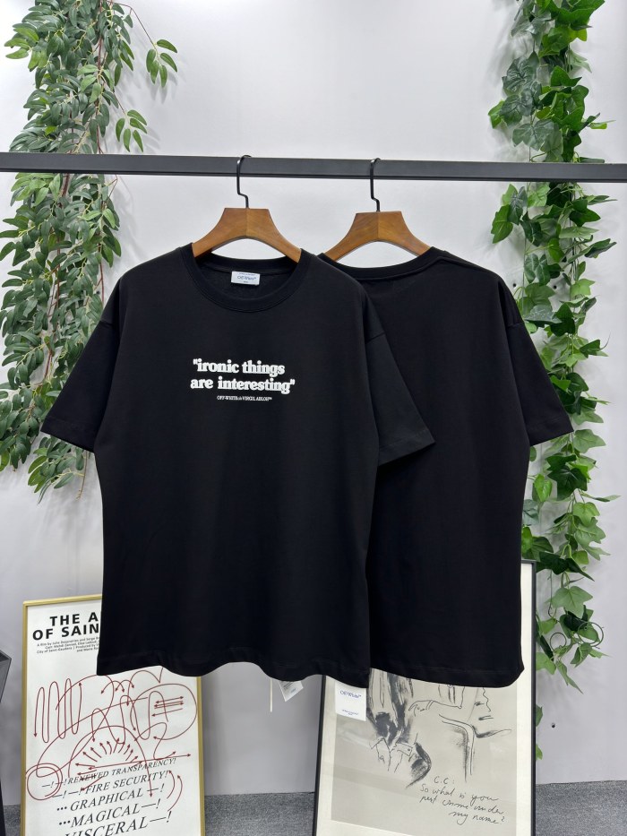 1:1 quality version Foam Letter Slogan Tee