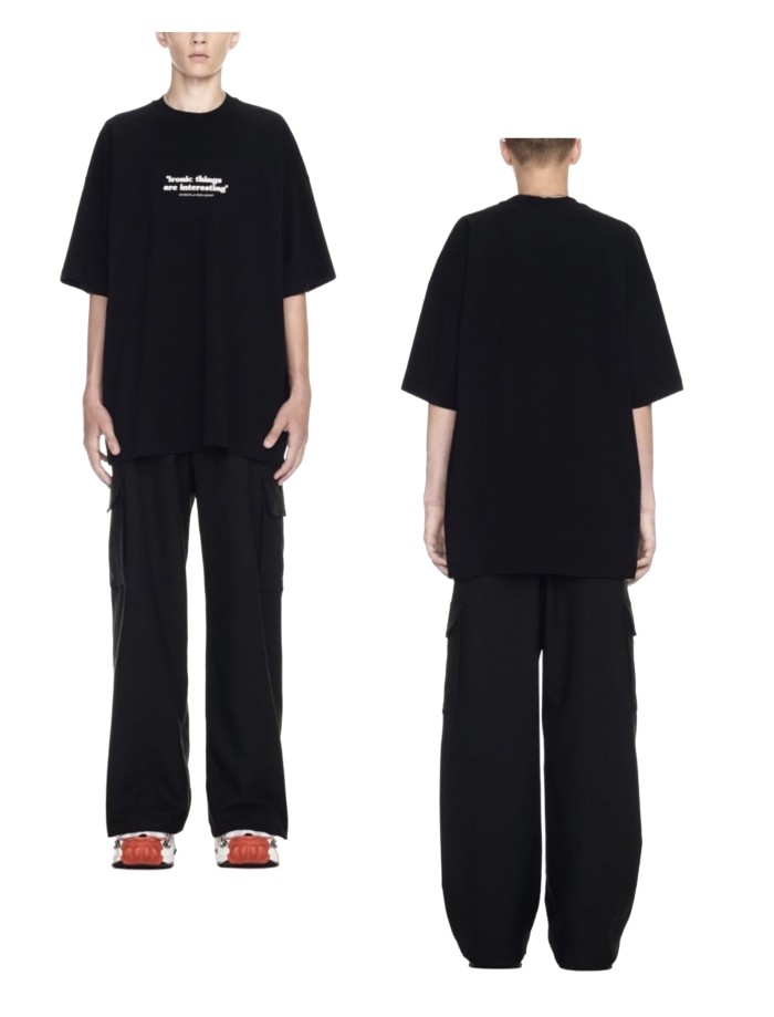 1:1 quality version Foam Letter Slogan Tee