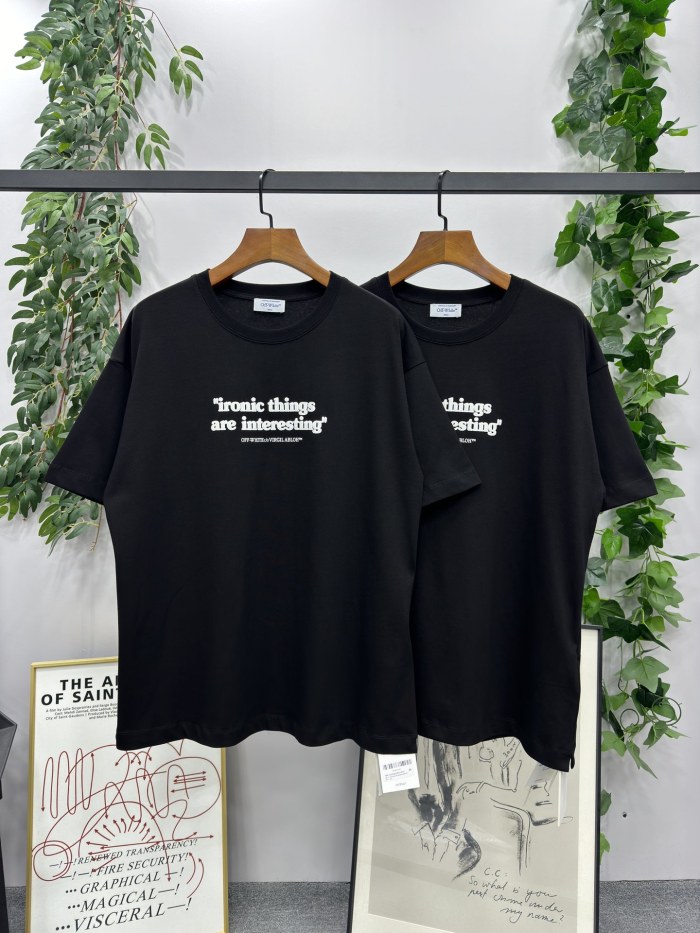 1:1 quality version Foam Letter Slogan Tee