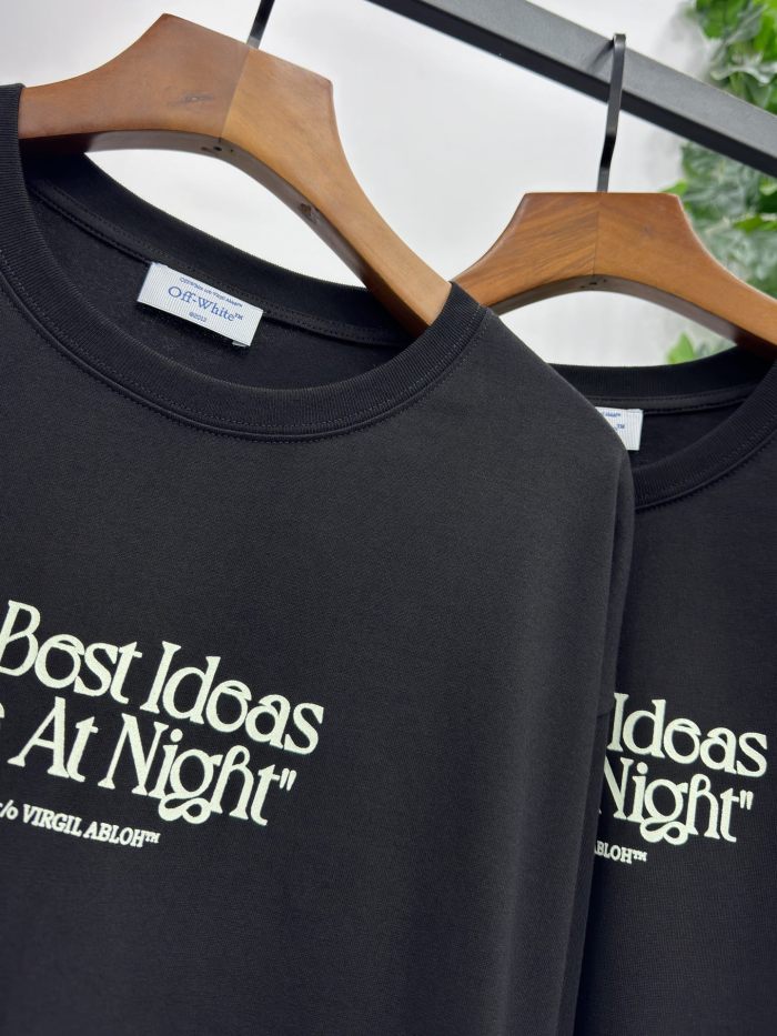 1:1 quality version Glow-in-the-dark green slogan Tee