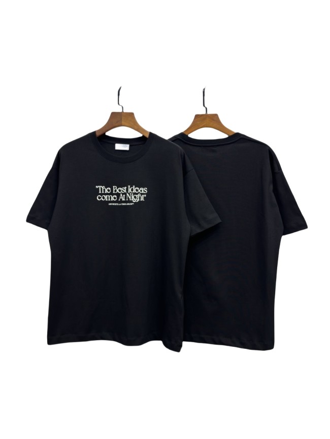 1:1 quality version Glow-in-the-dark green slogan Tee