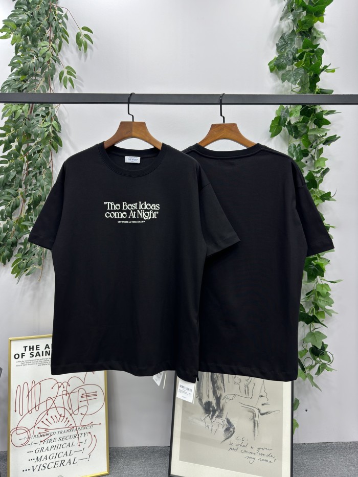 1:1 quality version Glow-in-the-dark green slogan Tee