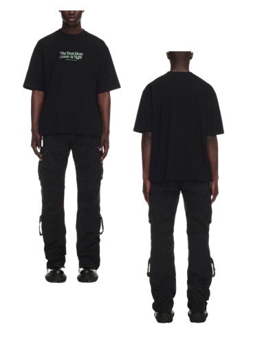 1:1 quality version Glow-in-the-dark green slogan Tee
