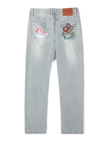 Dharma Dice Letter Embroidered Jeans
