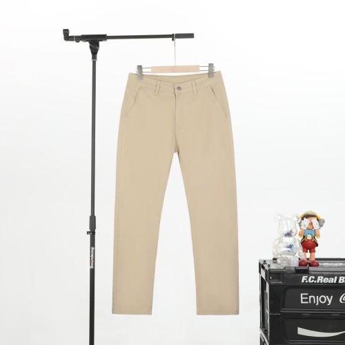 Seagull Embroidery Colorblocking Straight Leg Pants