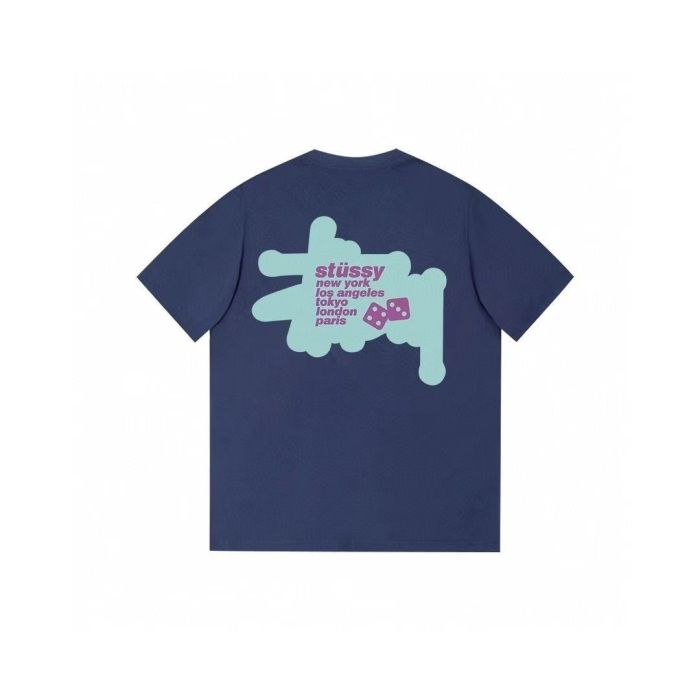 [50% Off]Stussy Front and Back Monogrammed Dice Print Tee 4 colors 27789930