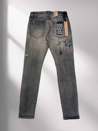 1:1 quality version Graffiti Letter Rubbed Jeans