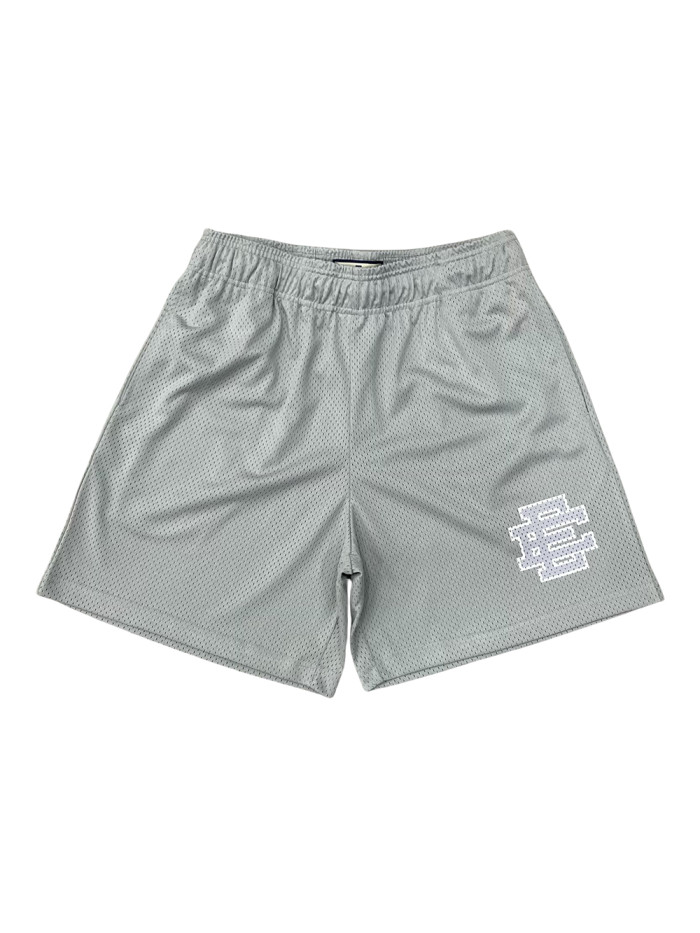1:1 quality version White Trimmed Grey Logo Mesh Shorts