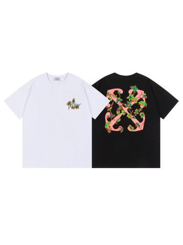 Green Vine Pink Arrow Print Tee 2 colors