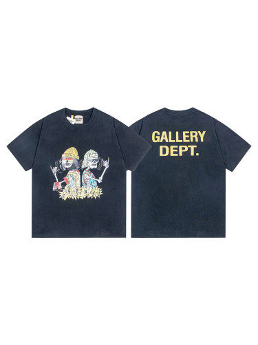 Hip Hop Skull Letter Print Washed Version Tee