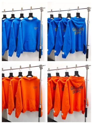 1:1 quality version Front and back monogrammed printed hoodie 2 colors