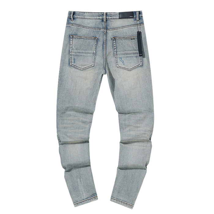 White Distressed Patch Jeans
