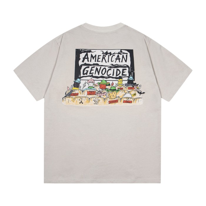 Cartoon Skull Portrait Print Tee 2 colors