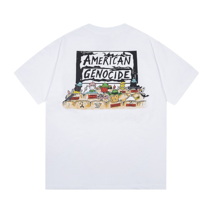 Cartoon Skull Portrait Print Tee 2 colors