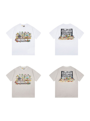 Cartoon Skull Portrait Print Tee 2 colors